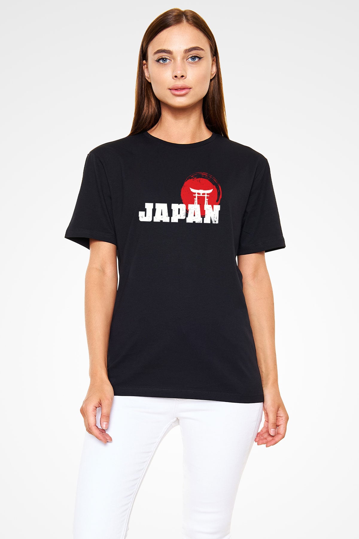 Japonya Siyah Unisex Tişört T-Shirt - TişörtFabrikası