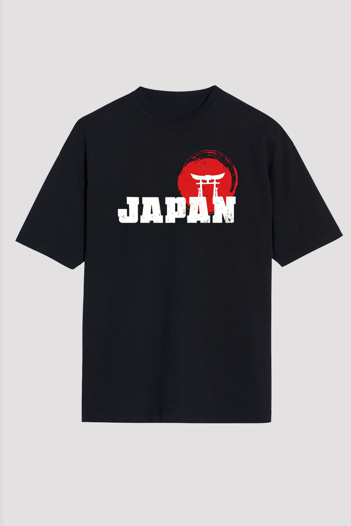 Japonya Siyah Oversize Tişört Oversize T-shirt - TişörtFabrikası