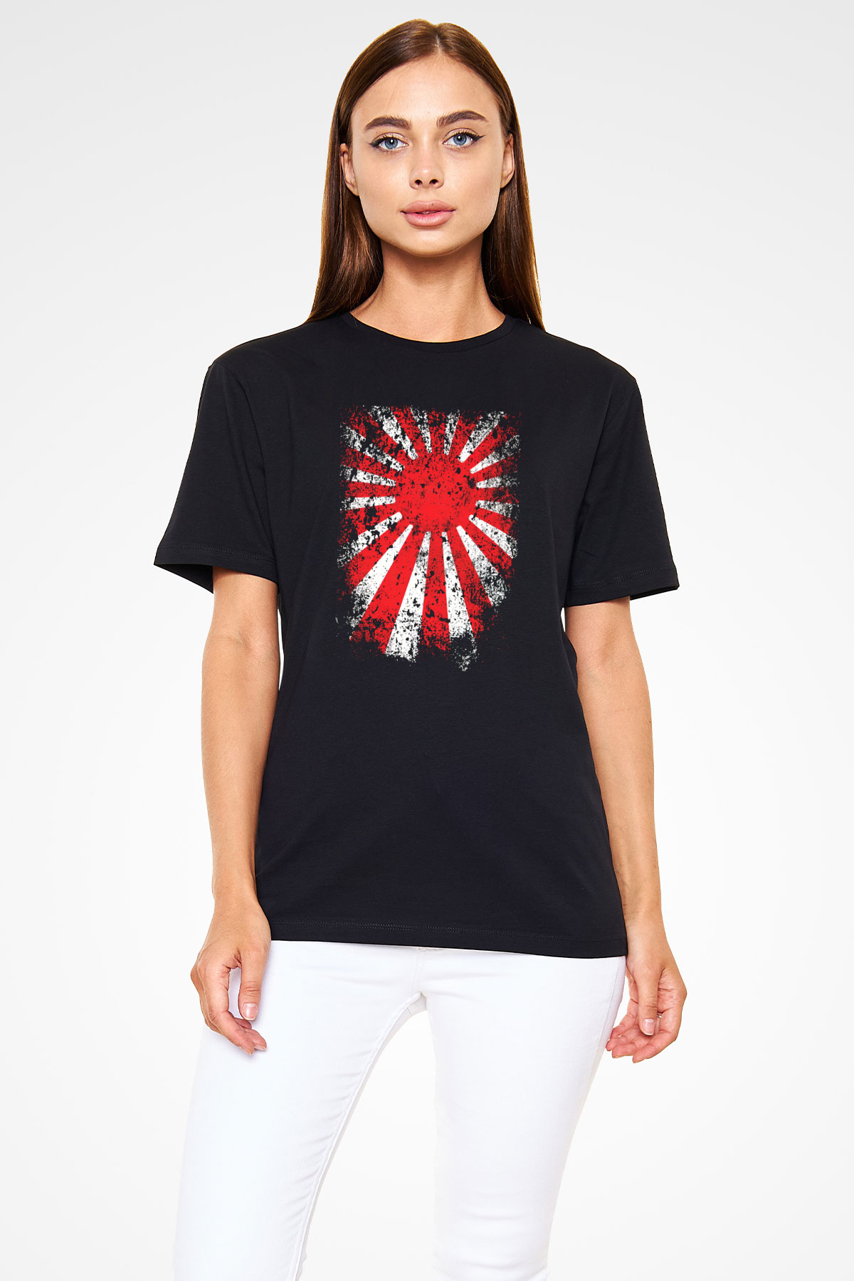 Japonya Siyah Unisex Tişört T-Shirt - TişörtFabrikası