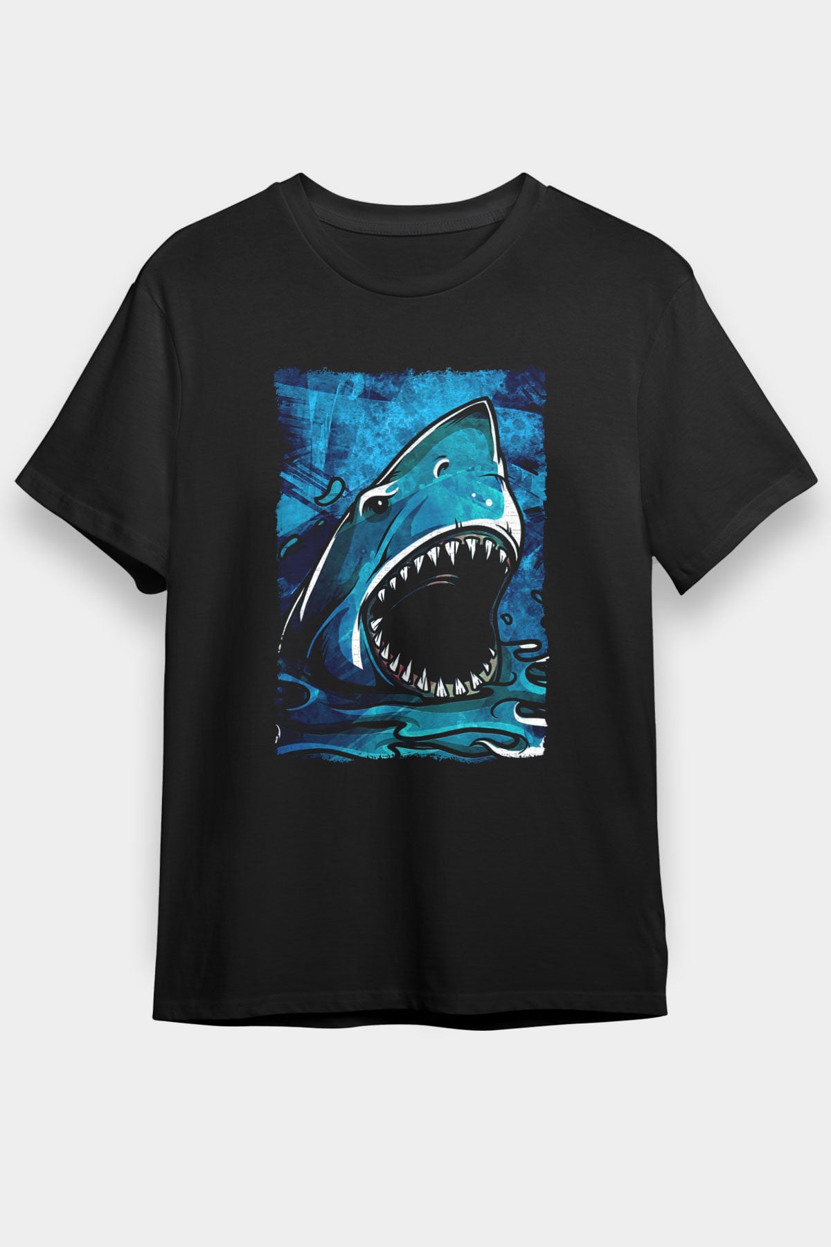 Jaws Siyah Unisex Tişört T-Shirt