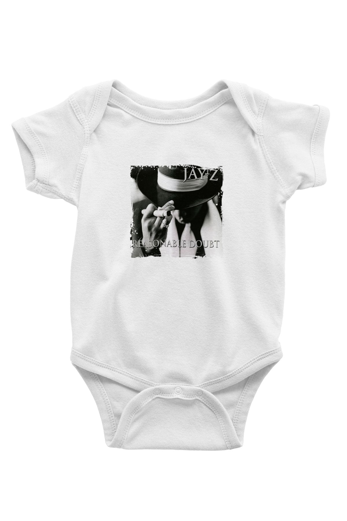 Jay-Z Baskılı Unisex Beyaz Bebek Body - Zıbın