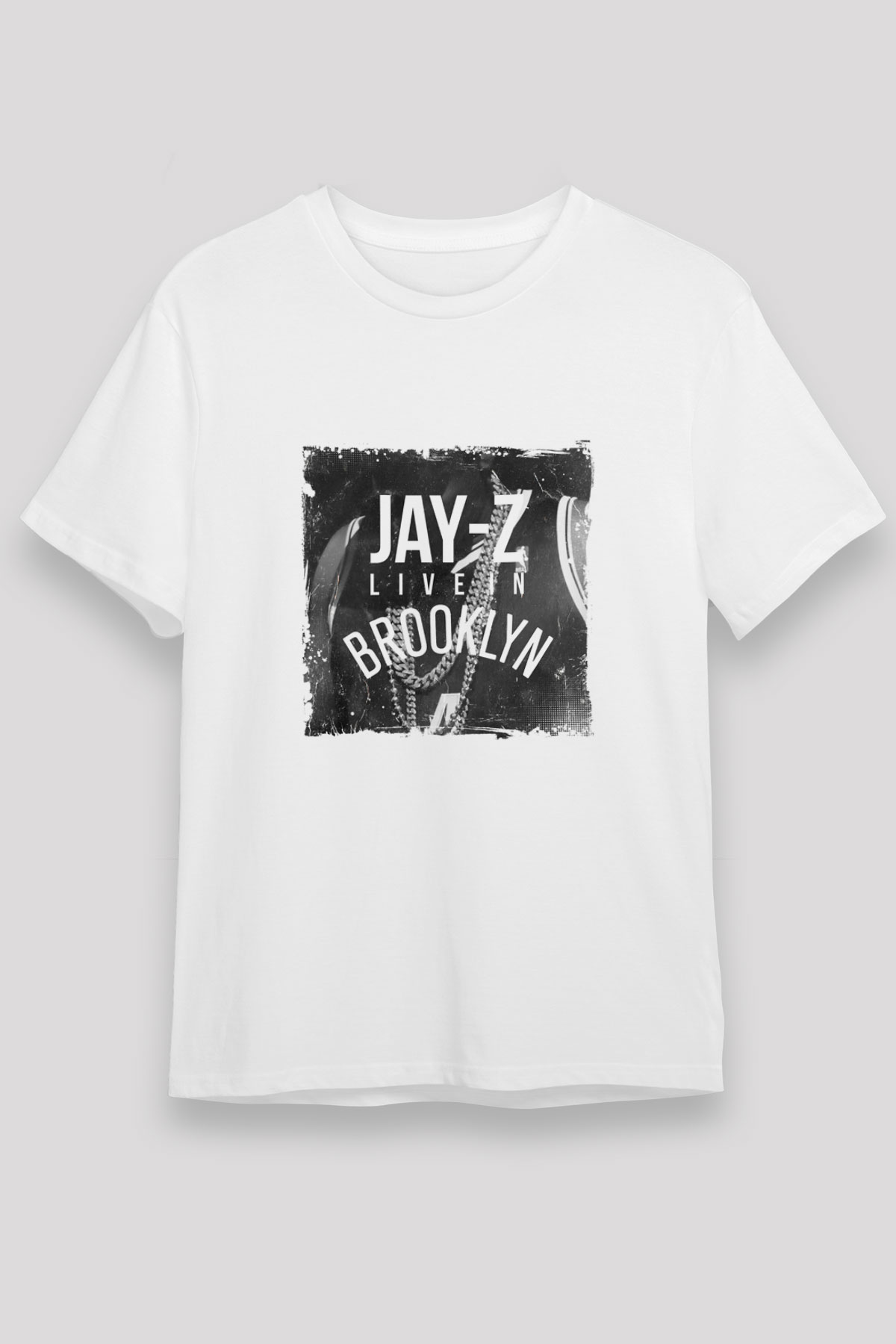 Jay-Z Baskılı Unisex Beyaz Tişört