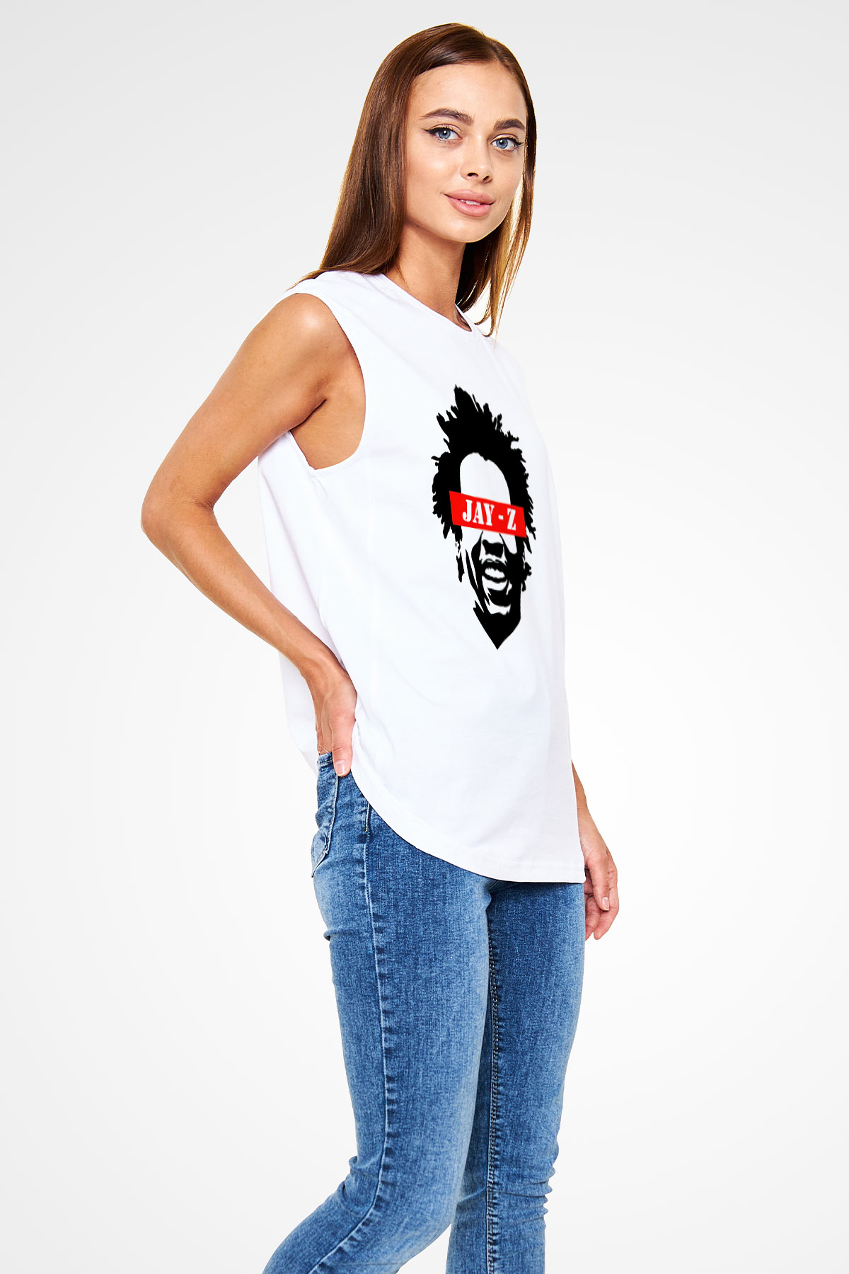 Jay-Z Beyaz Unisex Kolsuz Tişört