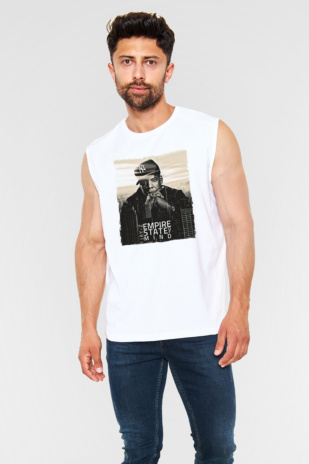 Jay-Z Beyaz Unisex Kolsuz Tişört