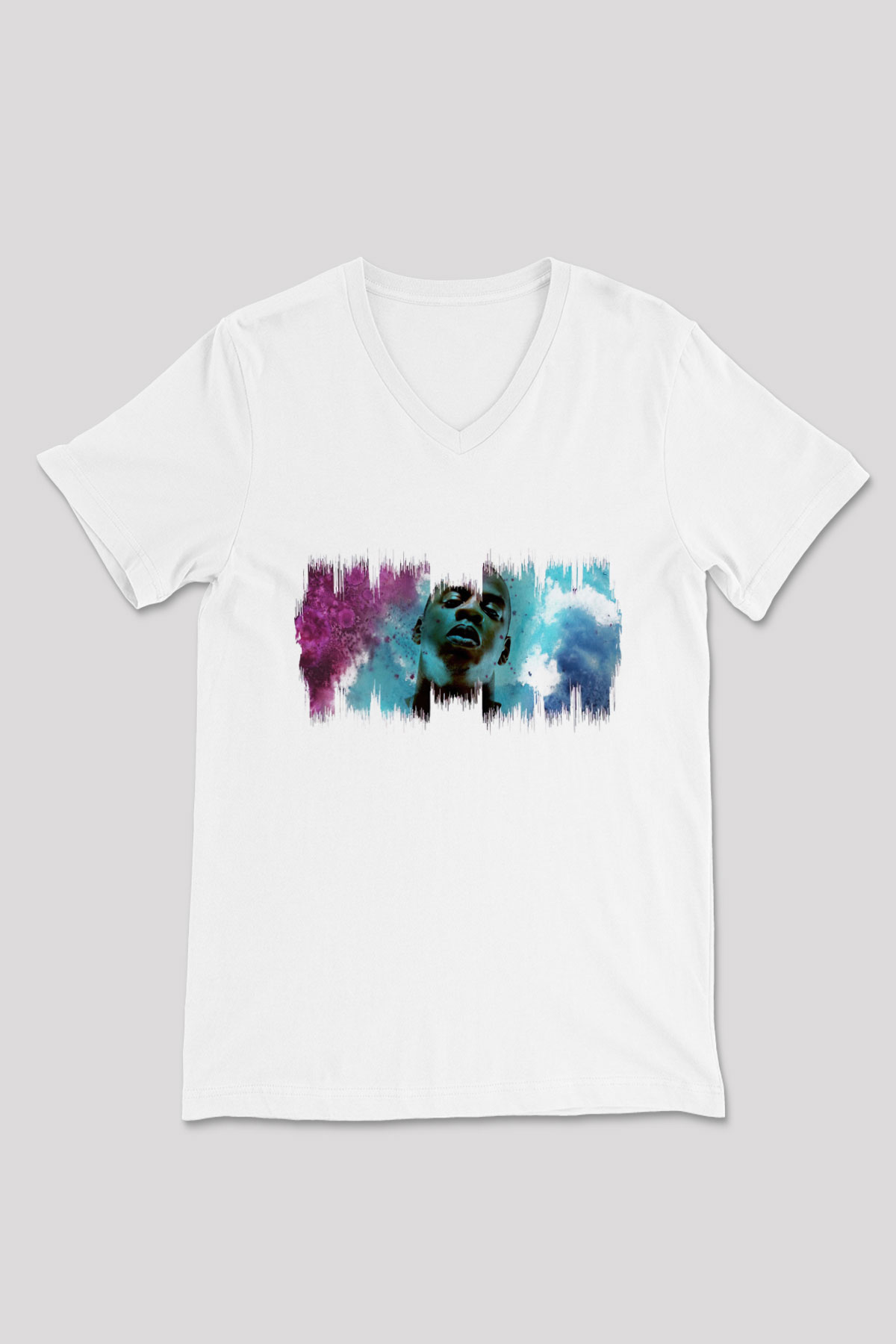 Jay-Z Beyaz Unisex V Yaka Tişört