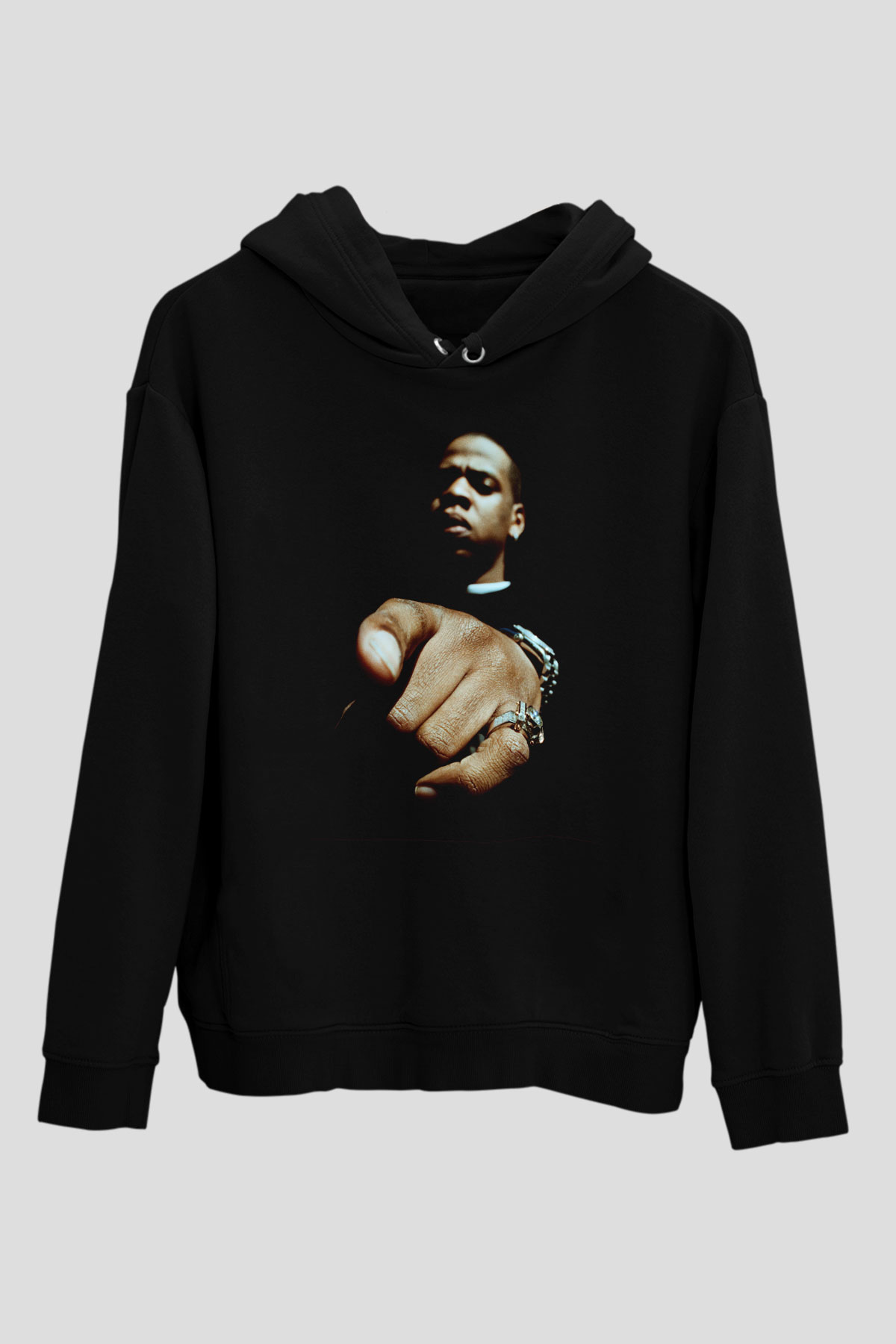 Jay-Z Siyah Unisex Kapüşonlu Sweatshirt