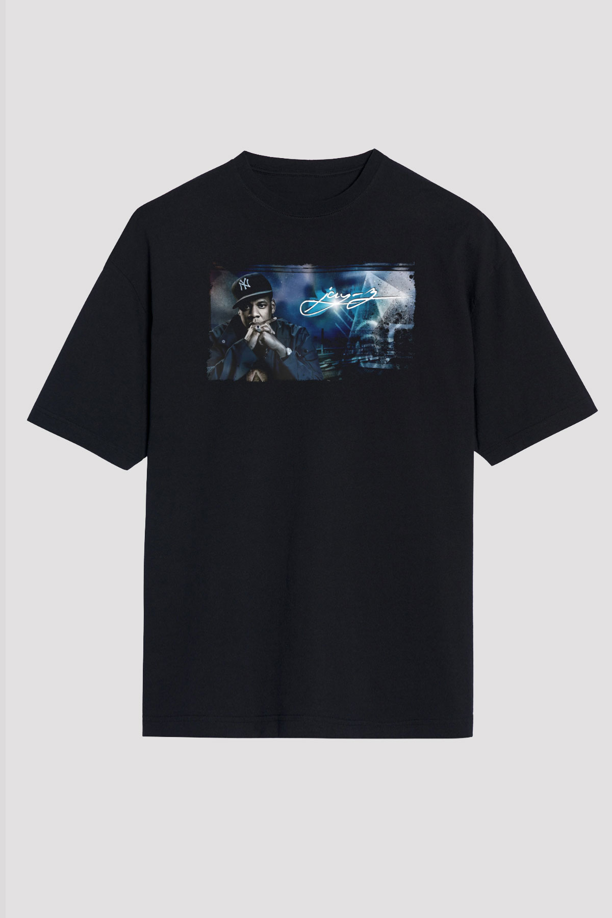 Jay-Z Siyah Oversize Tişört Oversize T-shirt - TişörtFabrikası