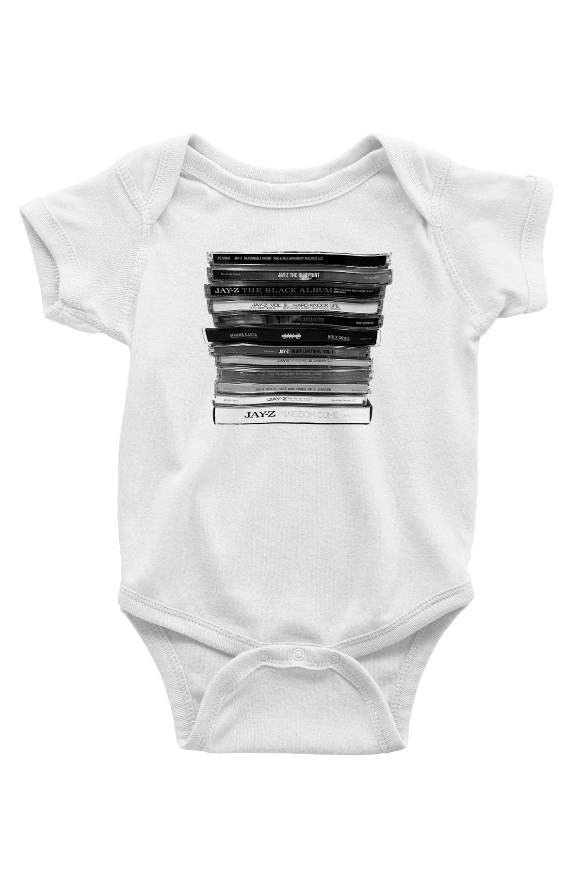 JayZ Baskılı Beyaz Unisex Bebek Body - Zıbın