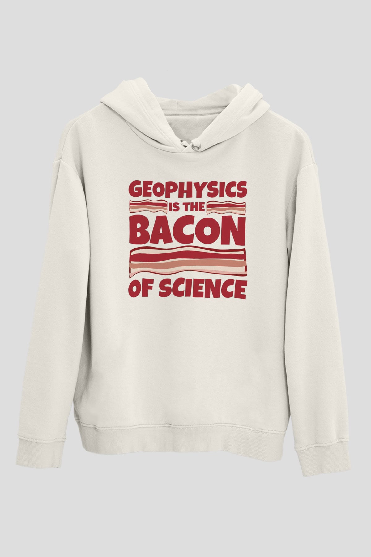 Jeofizik mühendisi Beyaz Unisex Kapüşonlu Sweatshirt