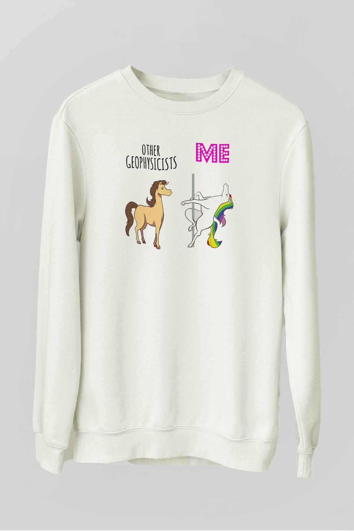 Jeofizik mühendisi Beyaz Unisex Sweatshirt