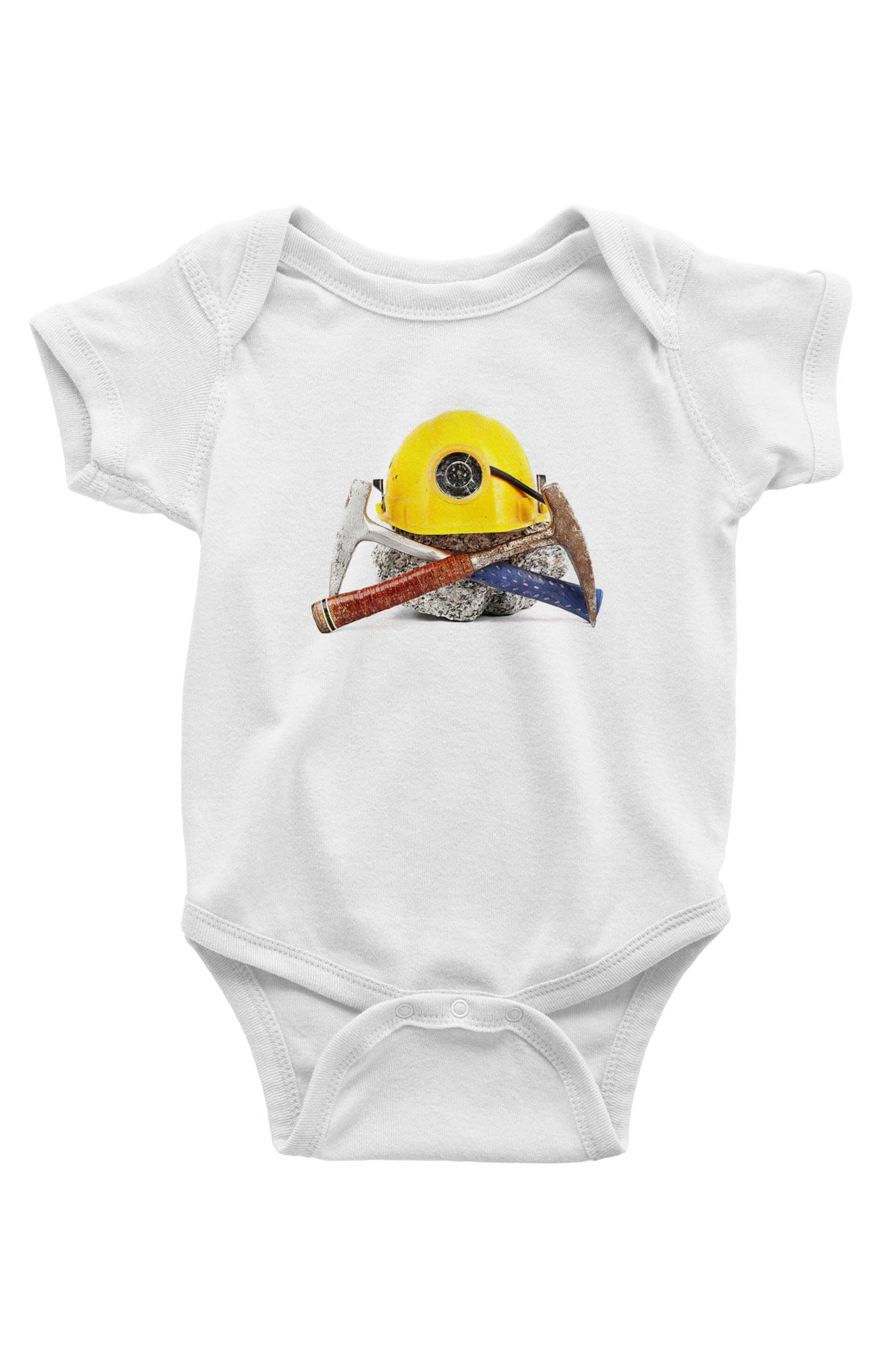 Jeolog Baskılı Beyaz Unisex Bebek Body - Zıbın