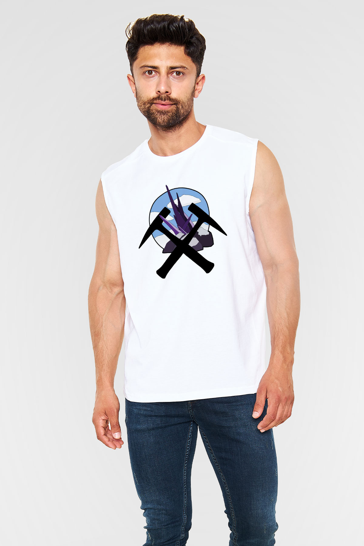 Jeolog Beyaz Unisex Kolsuz Tişört
