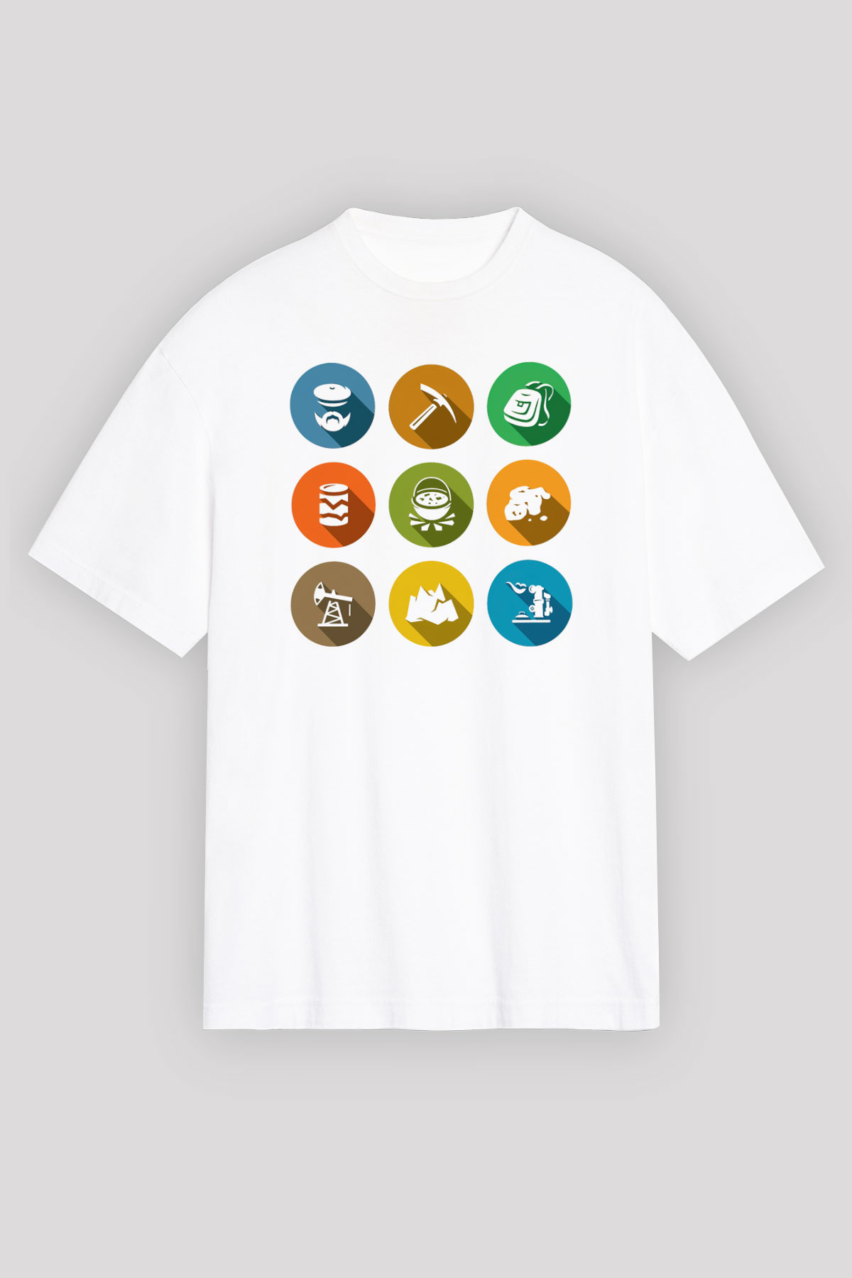 Jeolog Beyaz Unisex Oversize Tişört T-Shirt