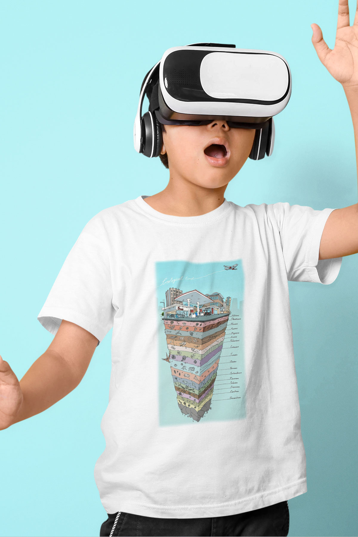 Jeoloji mühendisi Baskılı Beyaz Unisex Çocuk Tişört
