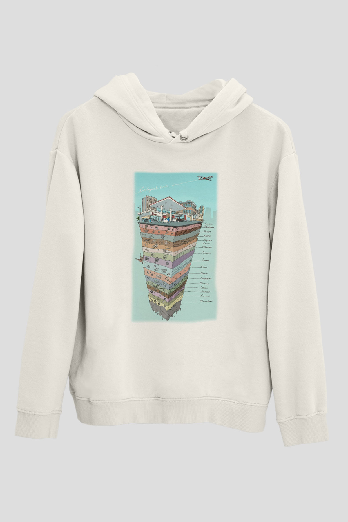 Jeoloji mühendisi Beyaz Unisex Hoodie