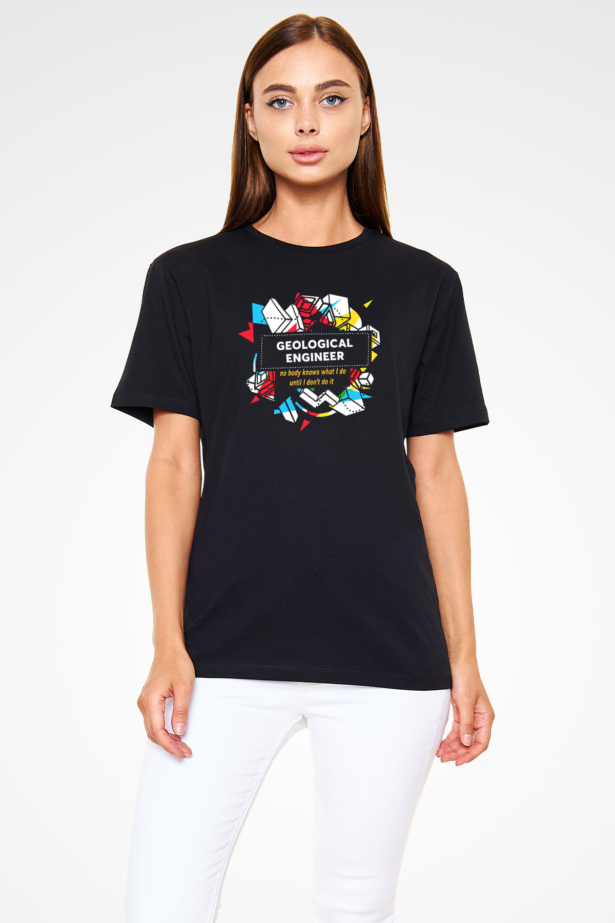 Jeoloji mühendisi Siyah Unisex Tişört T-Shirt - TişörtFabrikası