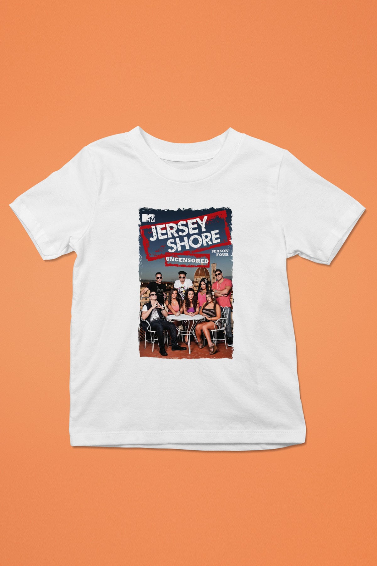 Jersey Shore Beyaz Unisex Çocuk Tişört