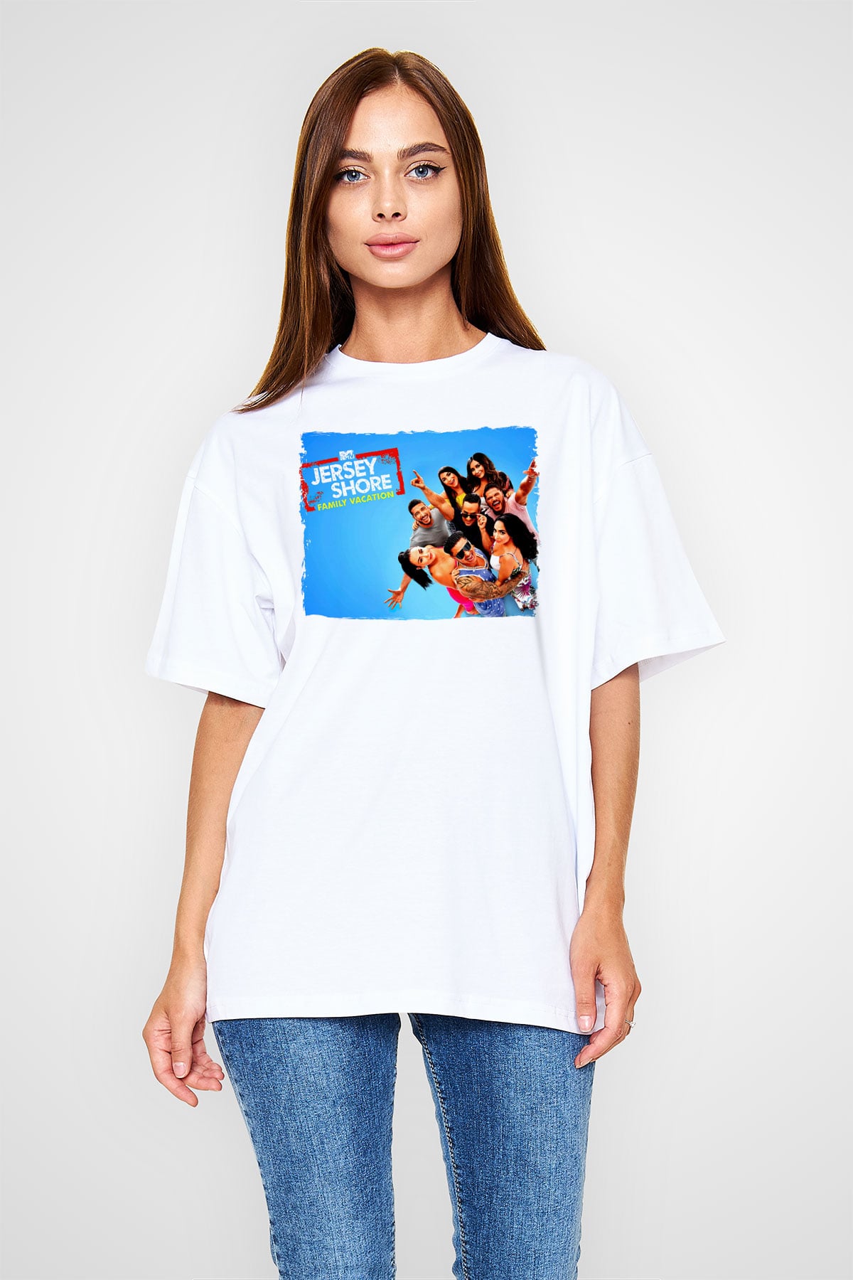 Jersey Shore Beyaz Unisex Tişört T-Shirt