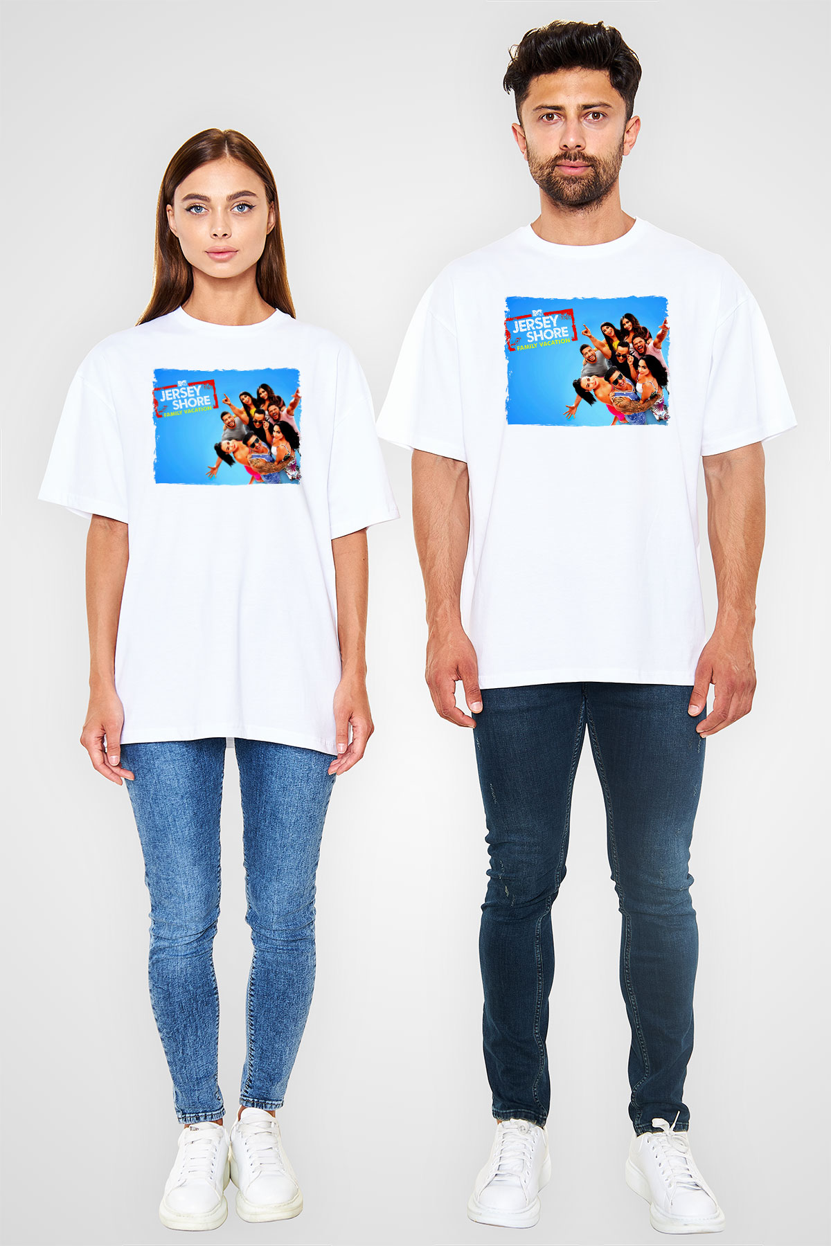 Jersey Shore Beyaz Unisex Tişört T-Shirt