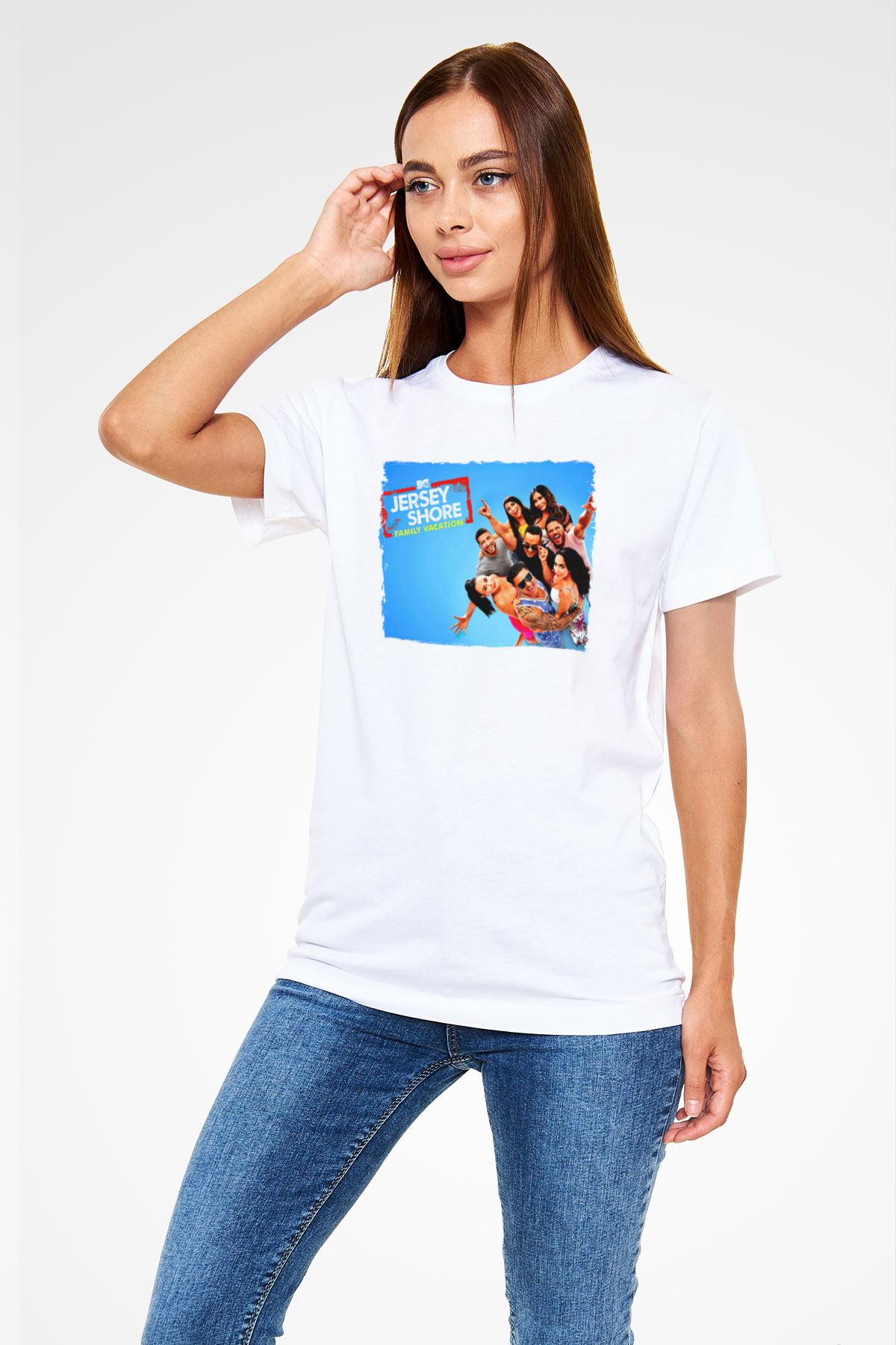 Jersey Shore Beyaz Unisex Tişört T-Shirt