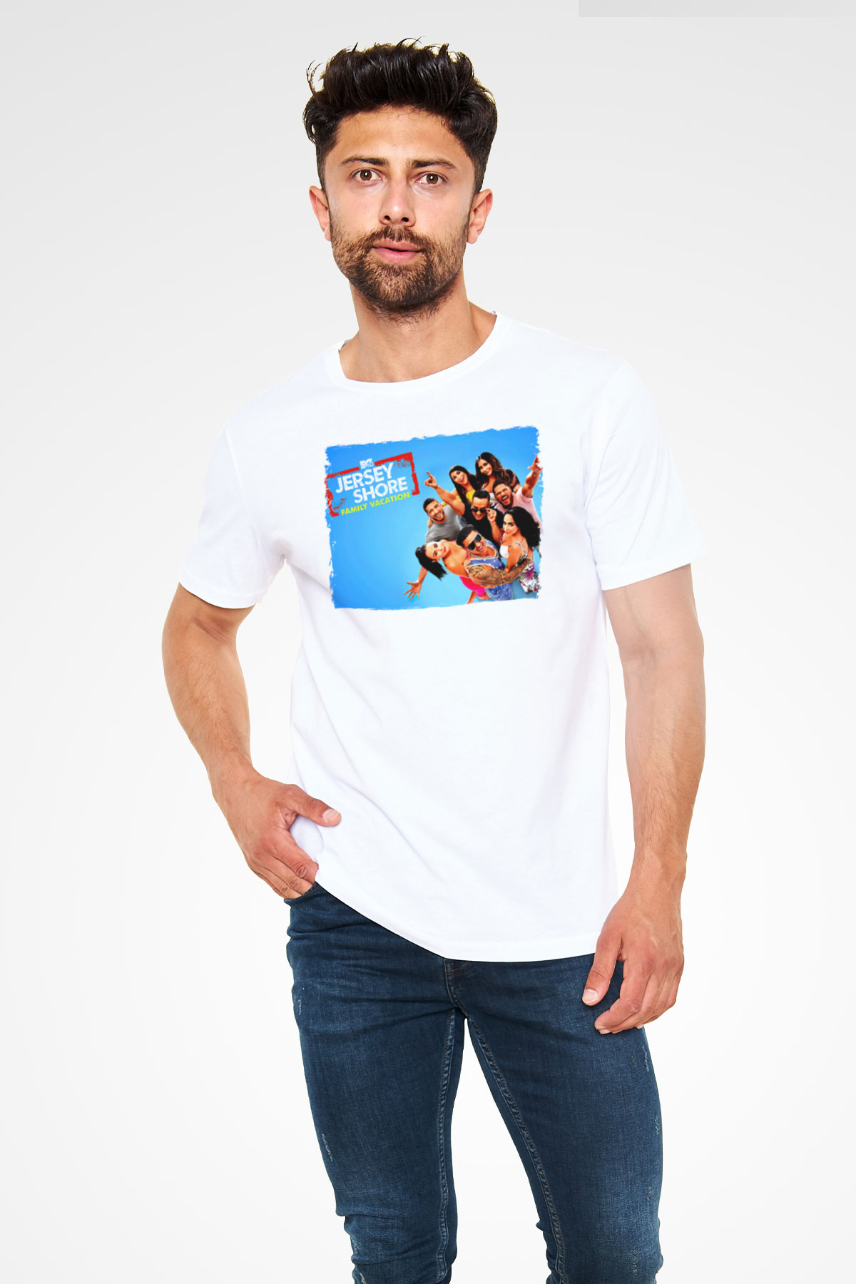 Jersey Shore Beyaz Unisex Tişört T-Shirt