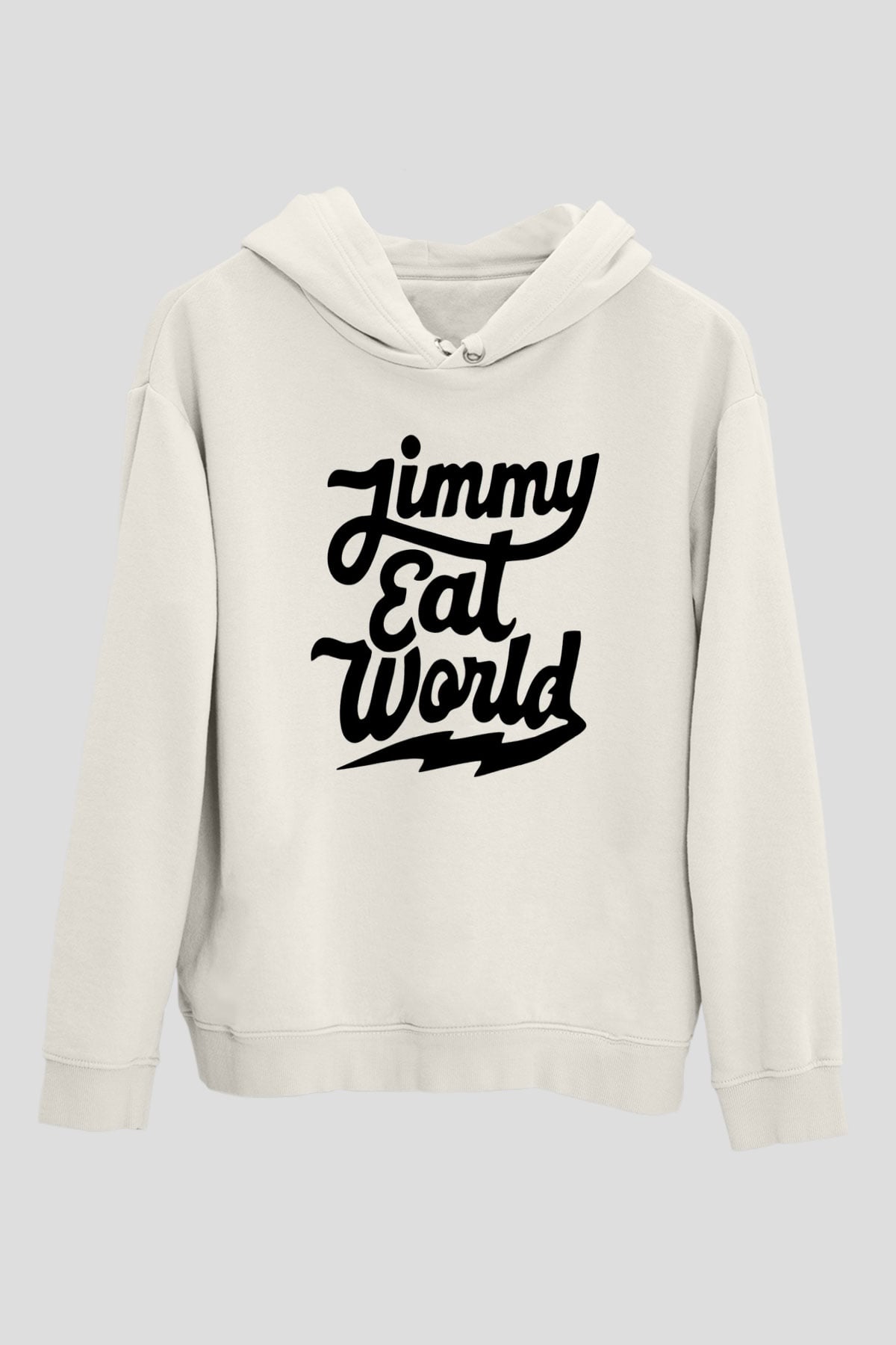 Jimmy Eat World Beyaz Unisex Kapüşonlu Sweatshirt
