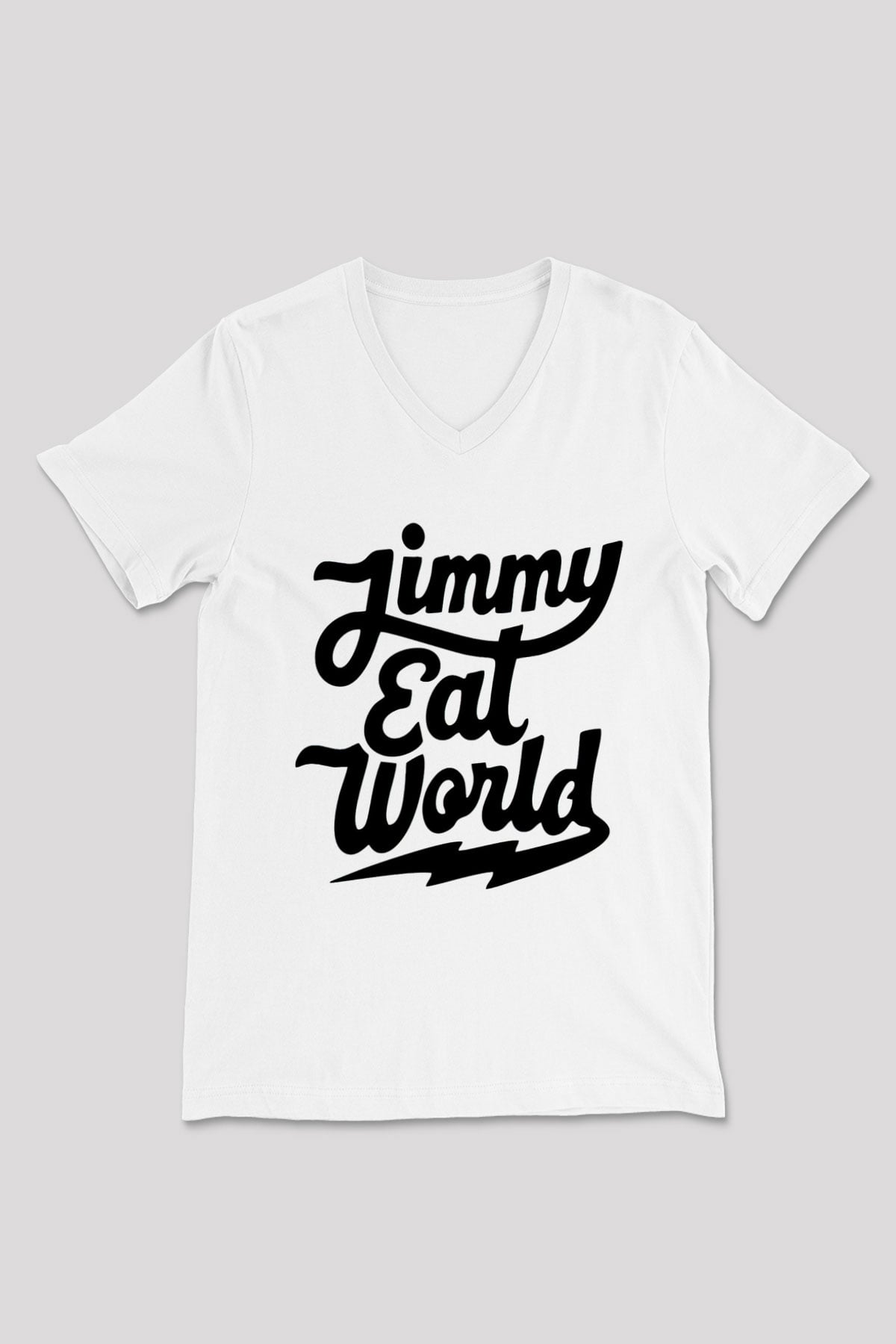 Jimmy Eat World Beyaz Unisex V Yaka Tişört