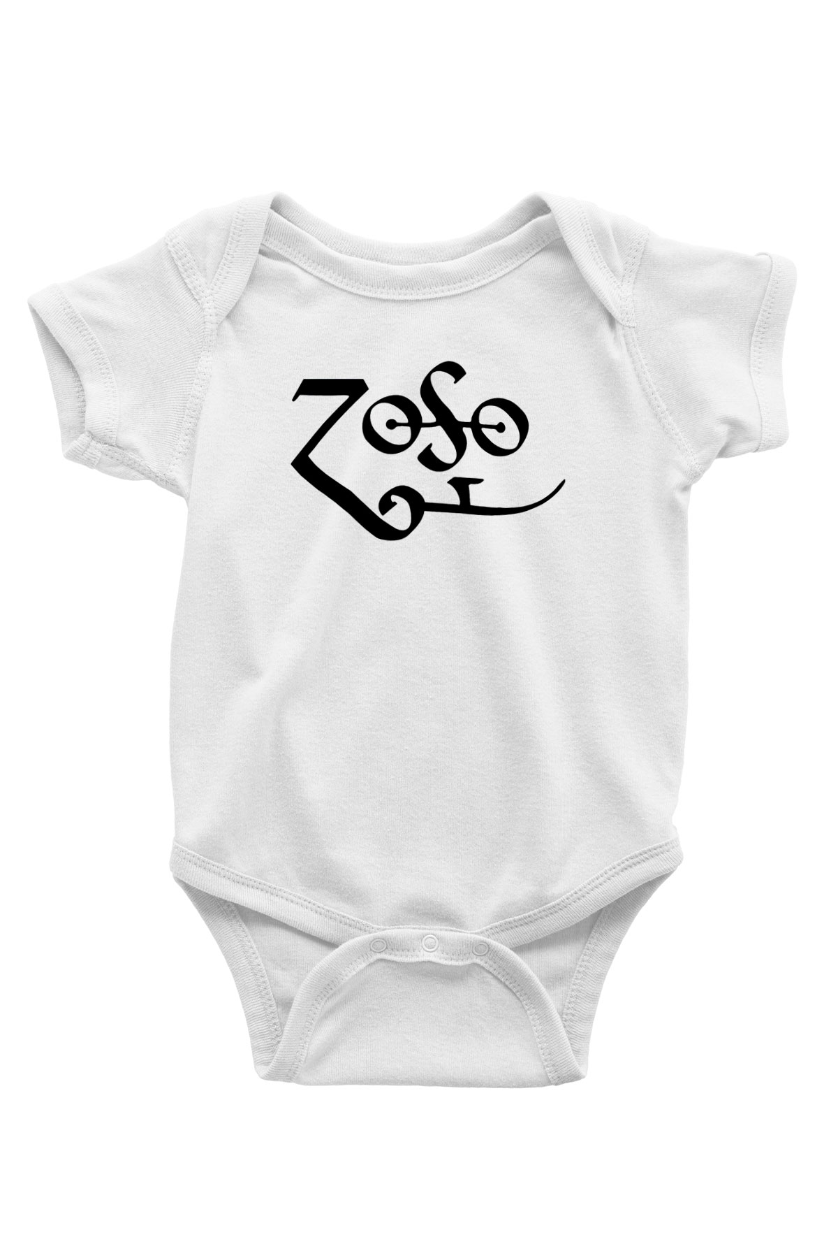 Jimmy Page Baskılı Beyaz Unisex Bebek Body - Zıbın