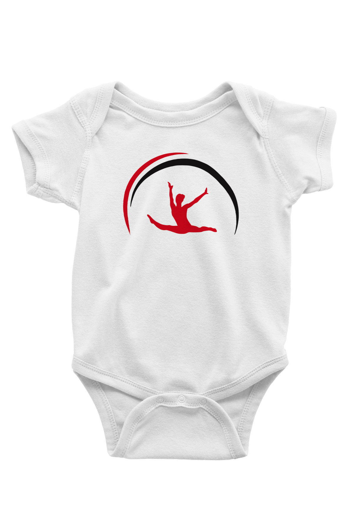 Jimnastik Baskılı Beyaz Unisex Bebek Body - Zıbın