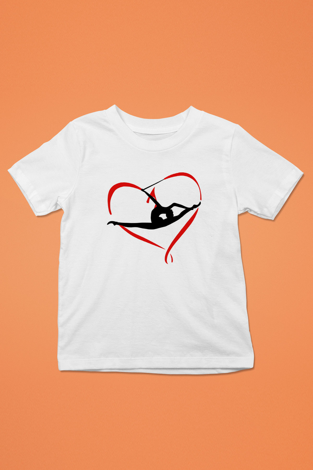 Jimnastik Baskılı Beyaz Unisex Çocuk Tişört