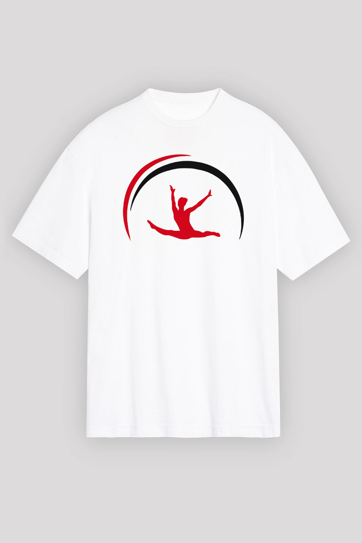 Jimnastik Beyaz Unisex Oversize Tişört T-Shirt