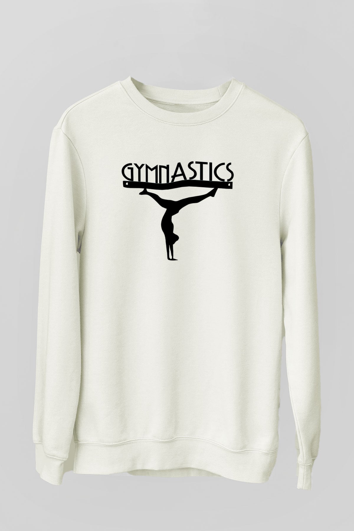 Jimnastik Beyaz Unisex Sweatshirt