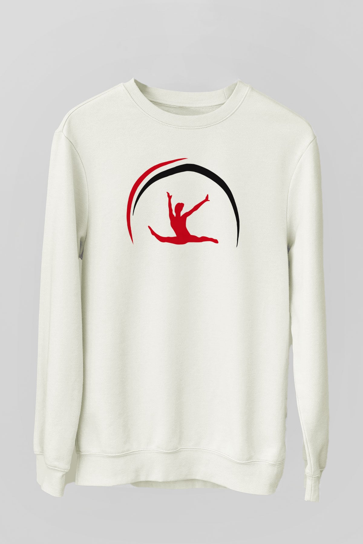 Jimnastik Beyaz Unisex Sweatshirt
