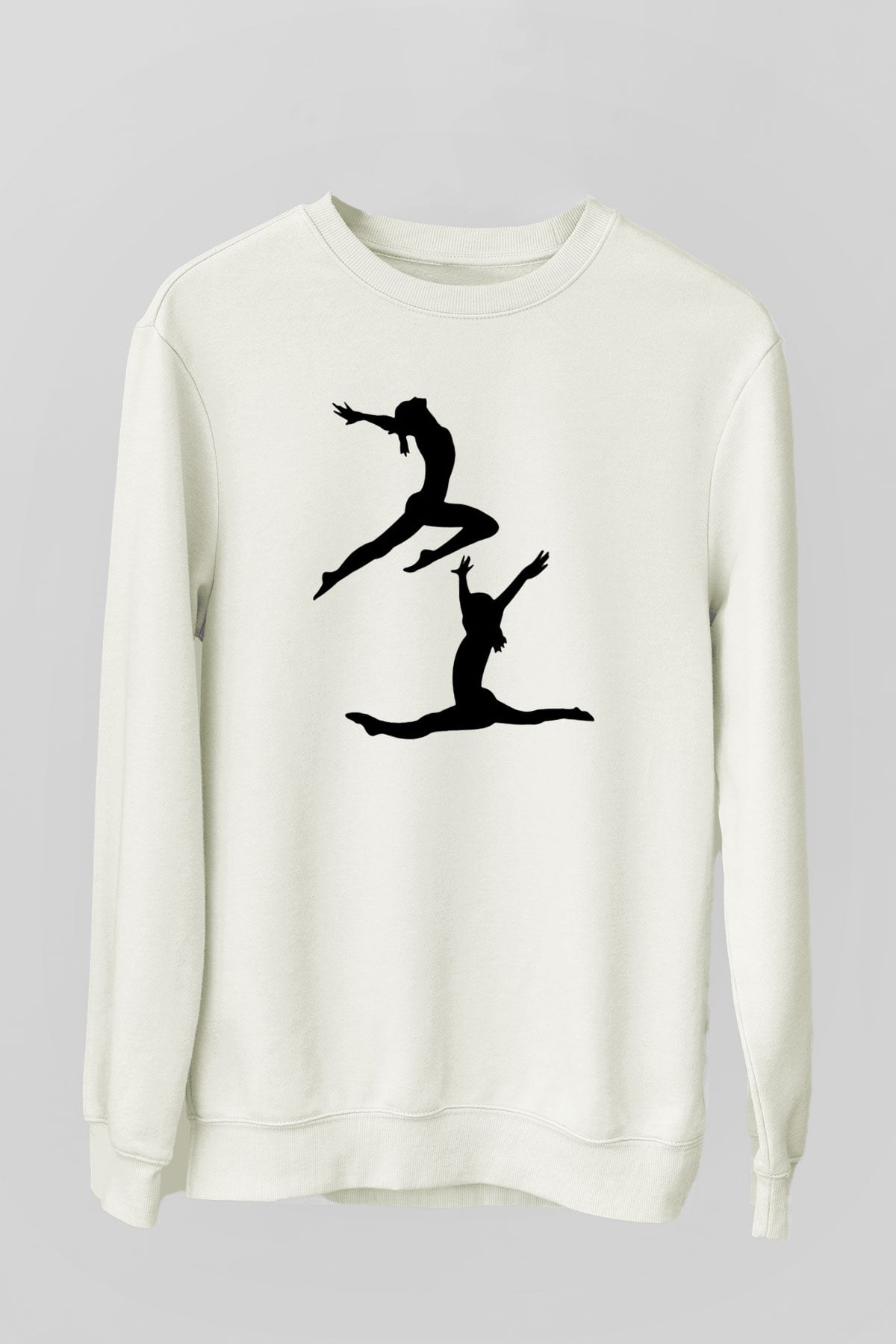 Jimnastik Beyaz Unisex Sweatshirt