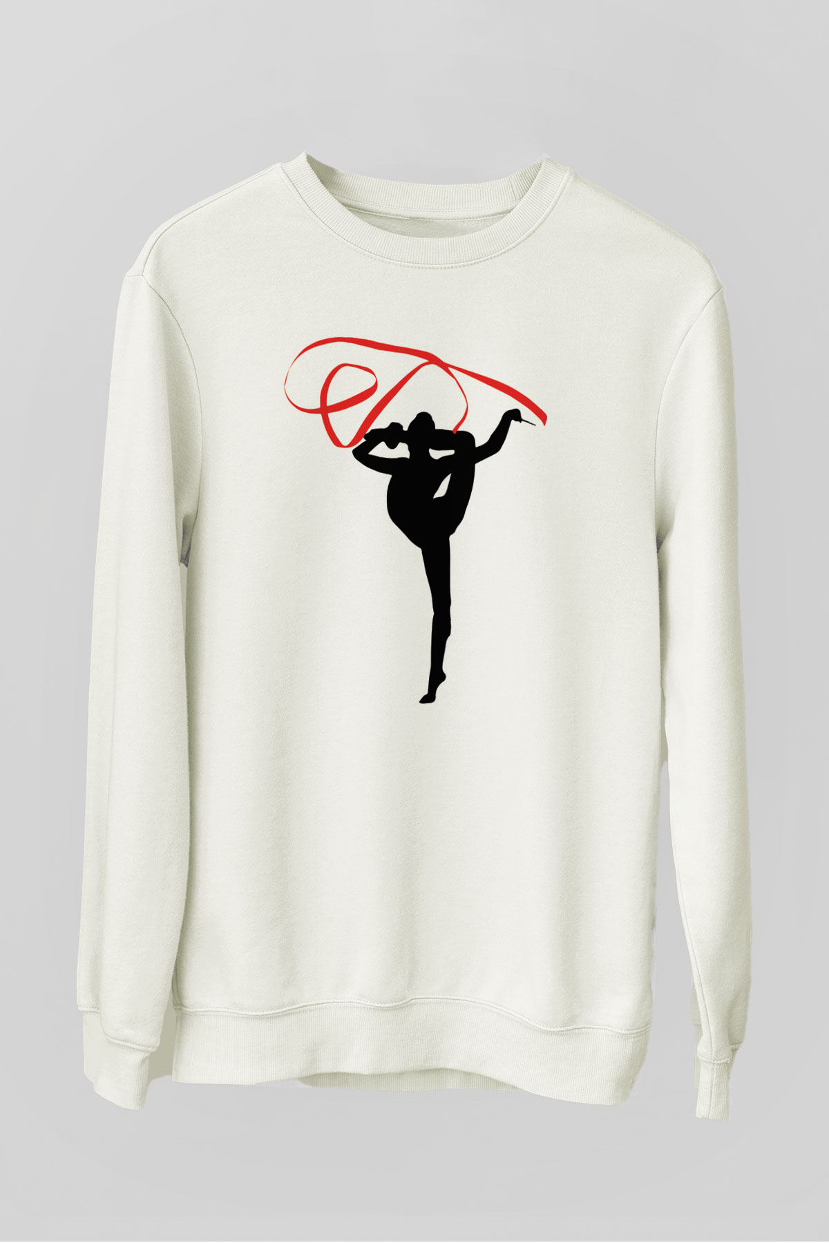 Jimnastik Beyaz Unisex Sweatshirt