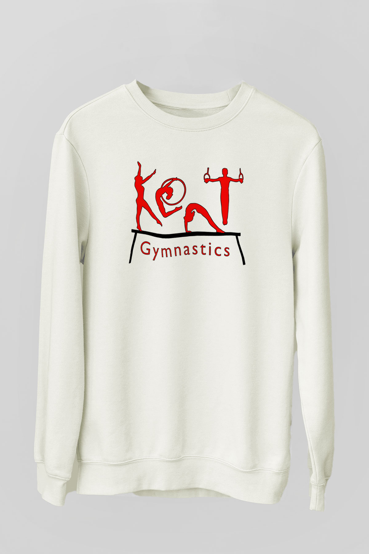 Jimnastik Beyaz Unisex Sweatshirt
