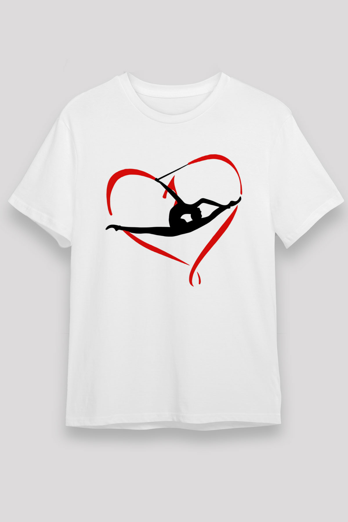 Jimnastik Beyaz Unisex Tişört T-Shirt - TişörtFabrikası