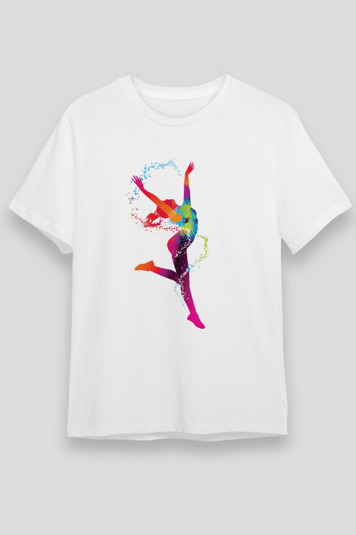 Jimnastik Beyaz Unisex Tişört T-Shirt - TişörtFabrikası