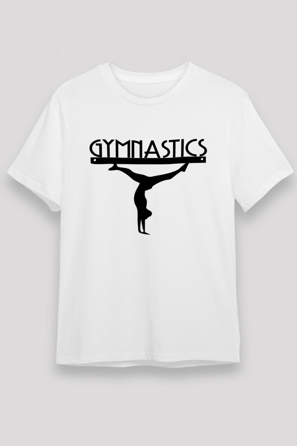 Jimnastik Beyaz Unisex Tişört T-Shirt - TişörtFabrikası