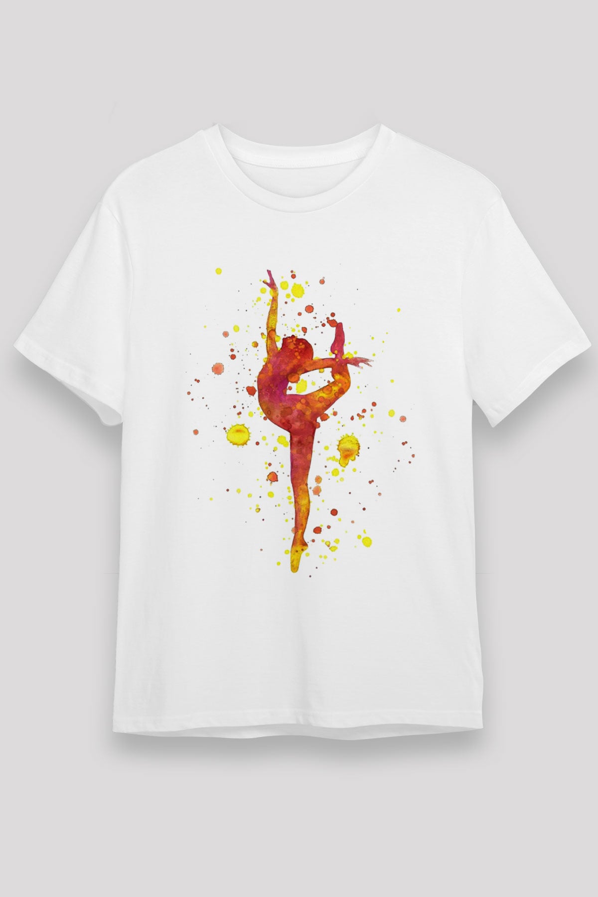 Jimnastik Beyaz Unisex Tişört T-Shirt - TişörtFabrikası