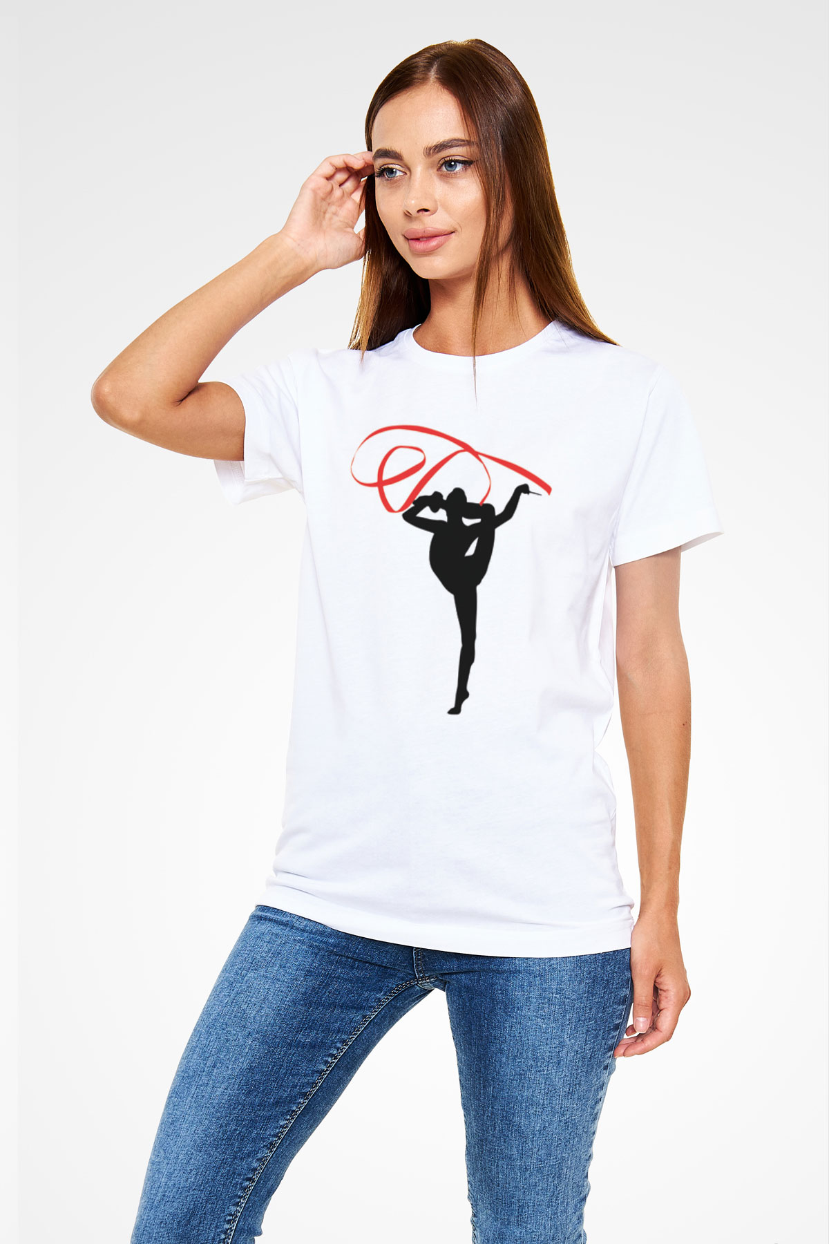 Jimnastik Beyaz Unisex Tişört T-Shirt - TişörtFabrikası