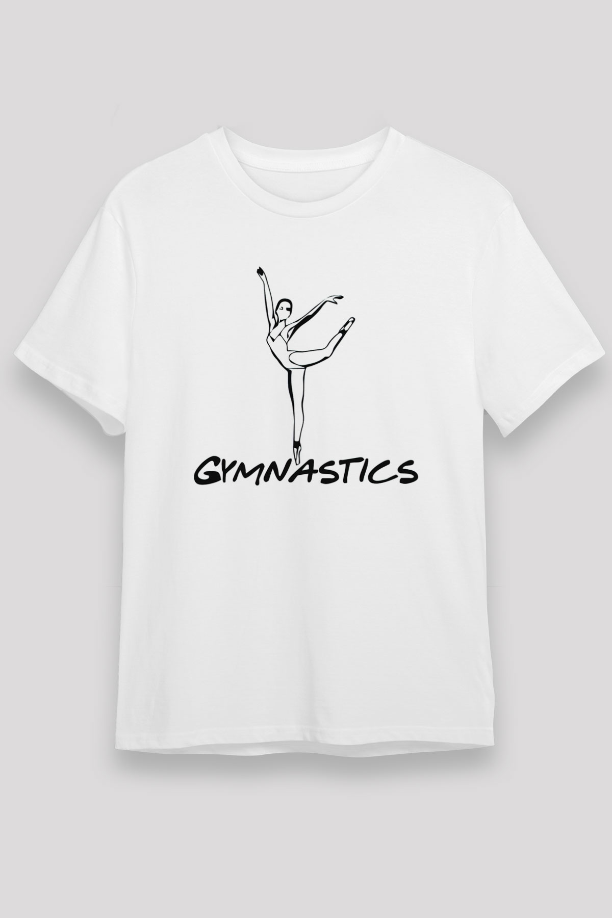 Jimnastikçi Beyaz Unisex Tişört T-Shirt - TişörtFabrikası
