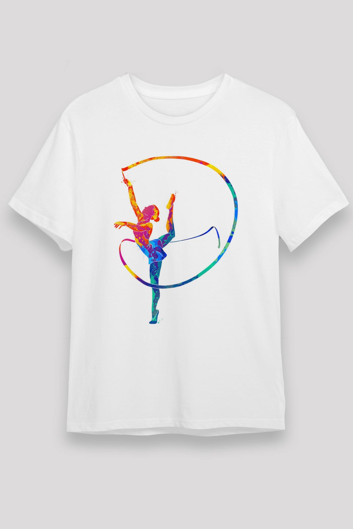 Jimnastikçi Beyaz Unisex Tişört T-Shirt - TişörtFabrikası