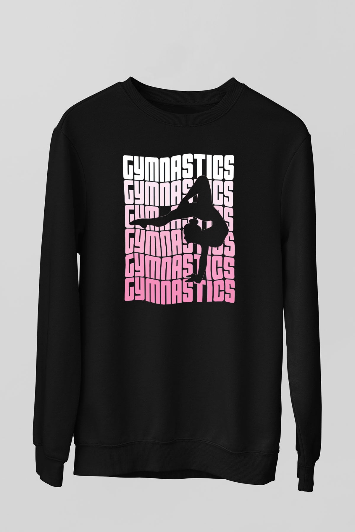 Jimnastikçi Siyah Unisex Sweatshirt