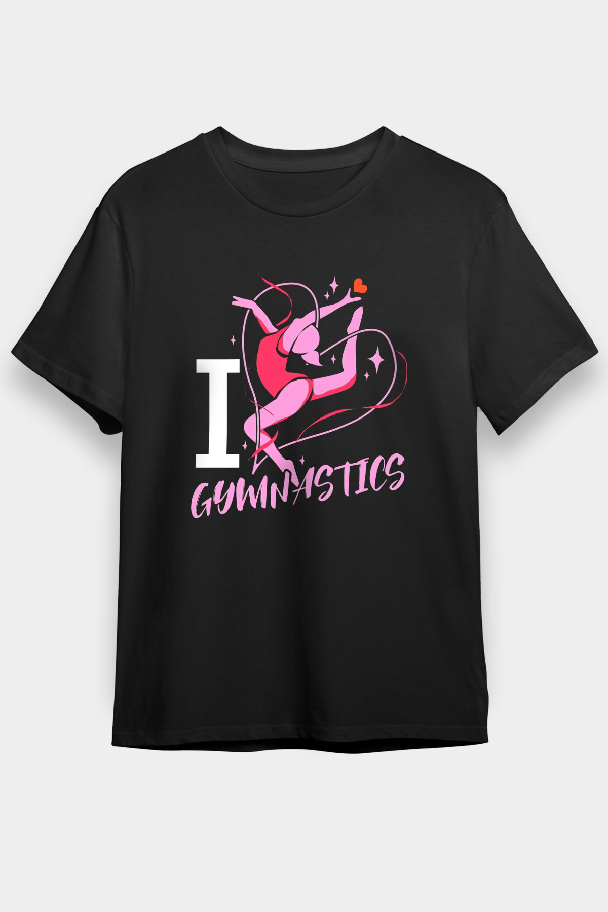 Jimnastikçi Siyah Unisex Tişört T-Shirt - TişörtFabrikası