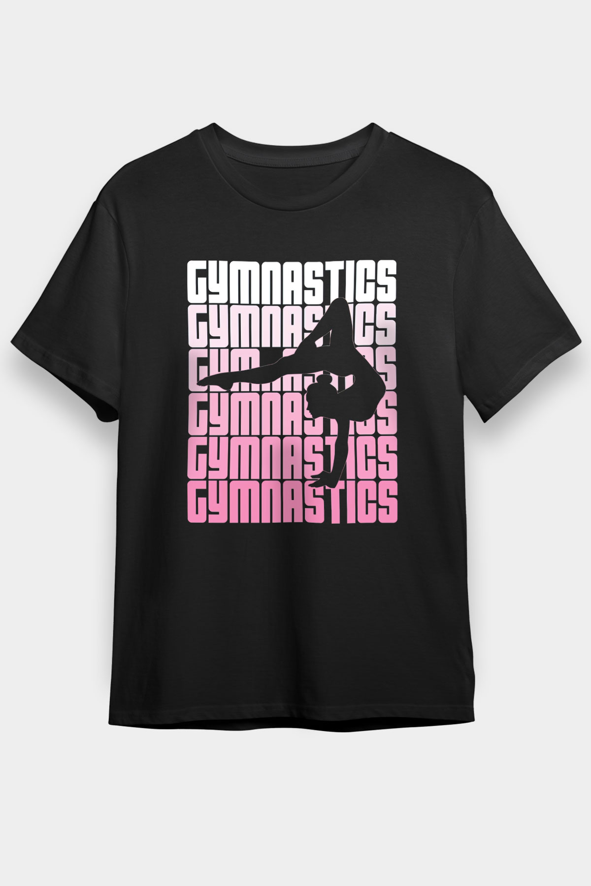 Jimnastikçi Siyah Unisex Tişört T-Shirt - TişörtFabrikası