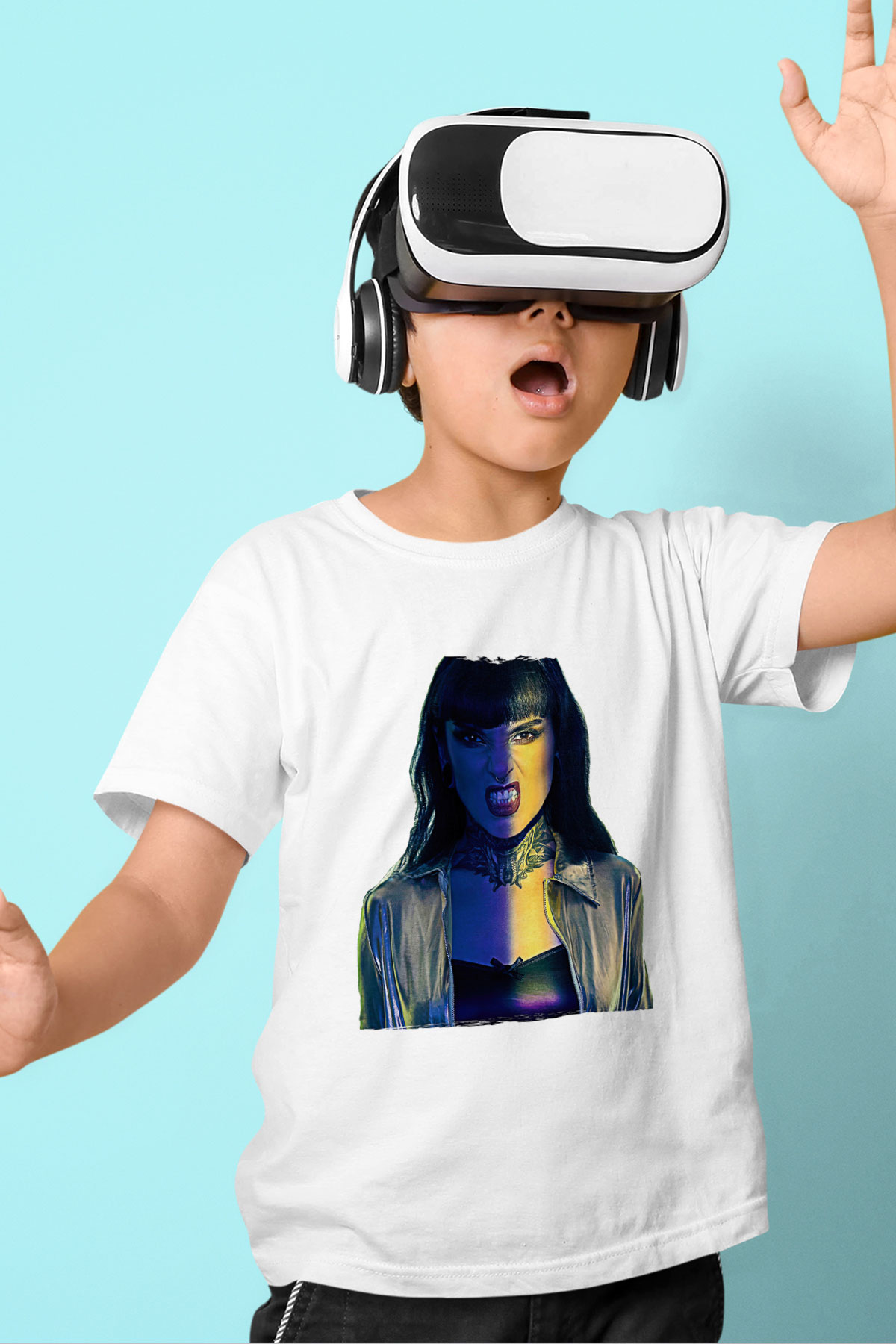 Jinjer Baskılı Beyaz Unisex Beyaz Çocuk Tişört - Tshirt