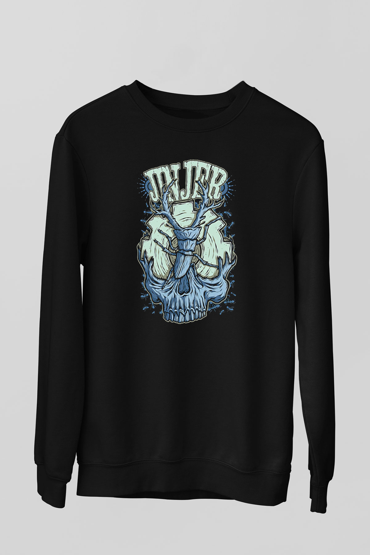 Jinjer Baskılı Unisex Siyah Sweatshirt