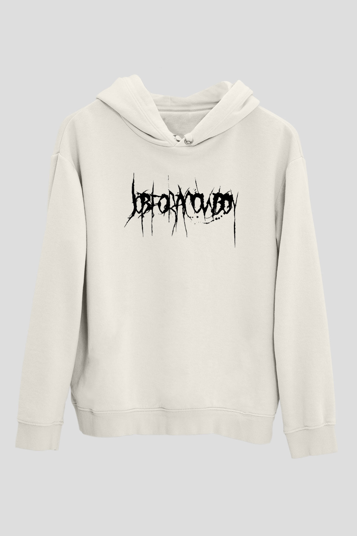 Job for a Cowboy Beyaz Unisex Kapşonlu Sweatshirt