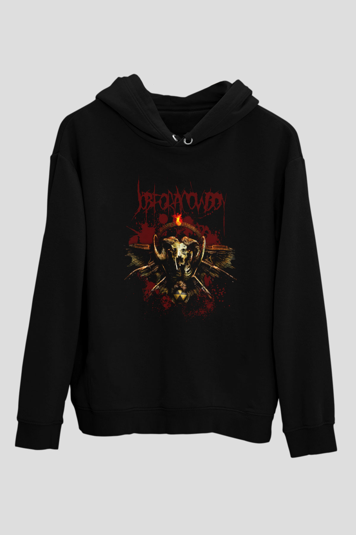 Job for a Cowboy Siyah Unisex Kapüşonlu Sweatshirt